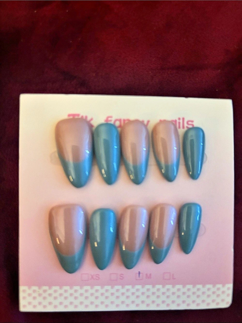 Blue & Pink Ombre Press-On Nails